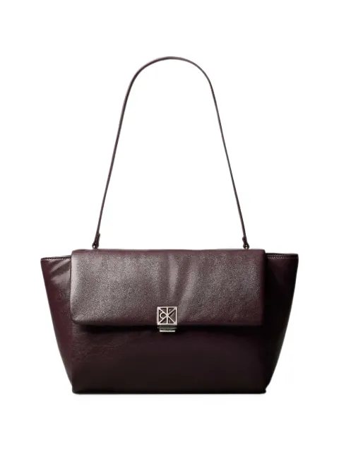 Calvin Klein logo-plaque foldover shoulder bag Red LV04F3615GBAP
