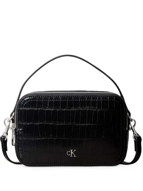 Calvin Klein Monogram croc-effect shoulder bag Black LV04F3905GUB1