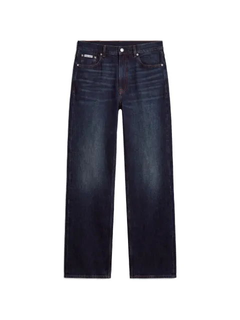 Calvin Klein faded whiskered jeans Blue LV04RH942GUL2