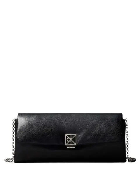 Calvin Klein logo-plaque chain-link cross body bag Black LV04F1240GUB1