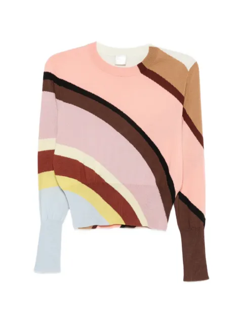 Paul Smith striped fine-knit sweater Pink W1R966NW11348