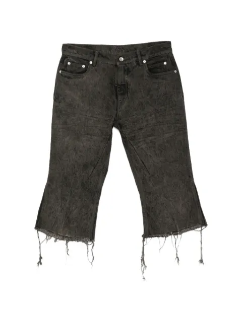 Rick Owens Bolan Cutoffs frayed denim shorts Grey RO02F5396DRK
