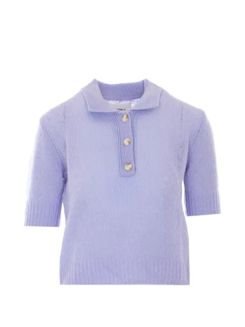 Lisa Yang Masy knitted polo Purple 2025104VL