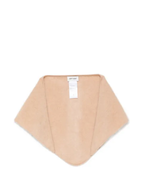 Soft Goat triangular knitted scarf Neutrals 24744