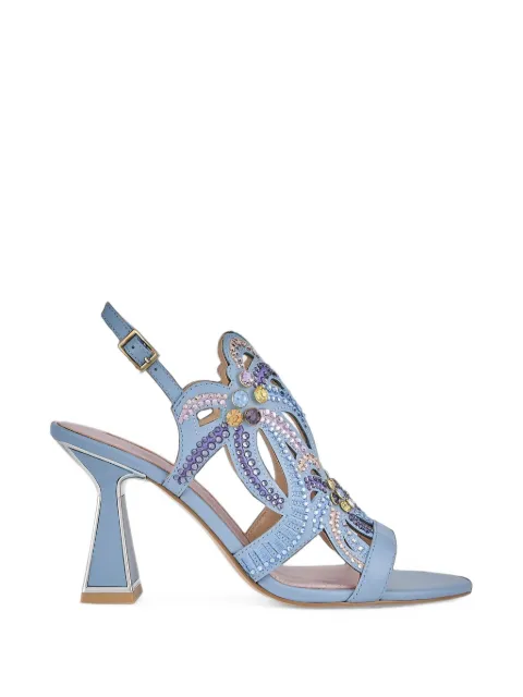 Kat Maconie Kiawa crystal-embellished cut-out sandals Blue KMFKIA085006