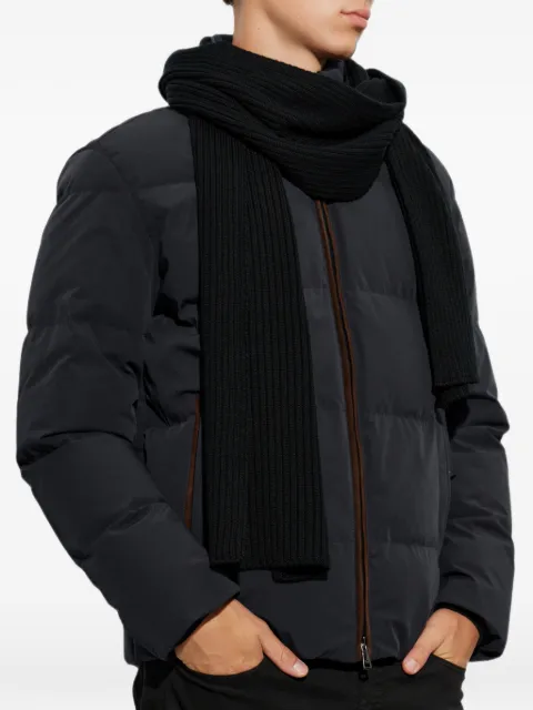 Paul & Shark ribbed-knit scarf Black 143170500