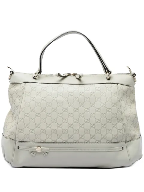 Gucci Pre-Owned 2016-2026 Guccissima Mayfair satchel White 3JPDJQ8DISG0XFD7