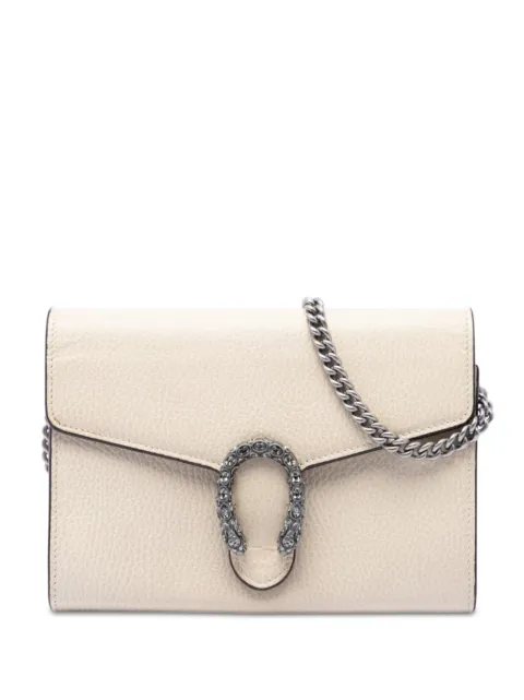 Gucci Pre-Owned 2016-2026 Calfskin Dionysus Wallet on Chain crossbody bag Brown 0B1J8NO53VTZ1U5N