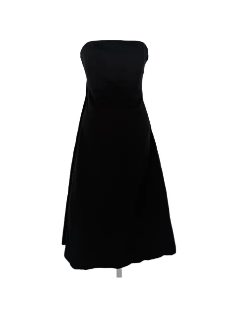 STAUD Kennedy pleated midi dress Black RFCPUGBCL787941W