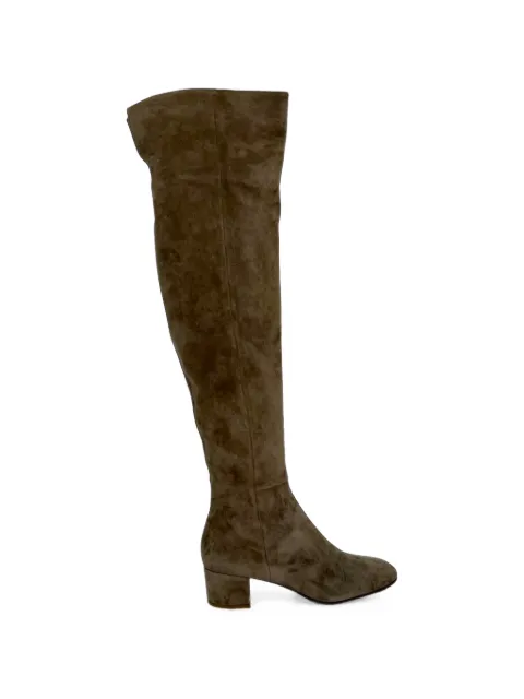 Gianvito Rossi Almond-toe knee-high boots Brown RFCPUGBSH779757W