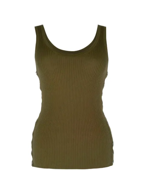 Pre-Owned Alexander Wang ribbed-knit tank top Green RFCPUGBCL779655W