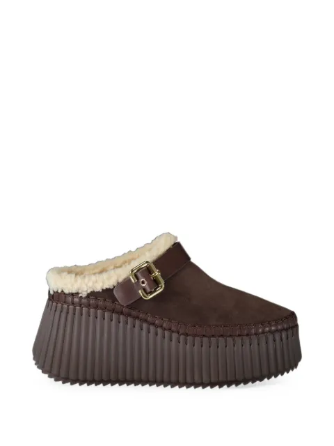 Chloé Nama wedge mules Brown CH25W13CTX