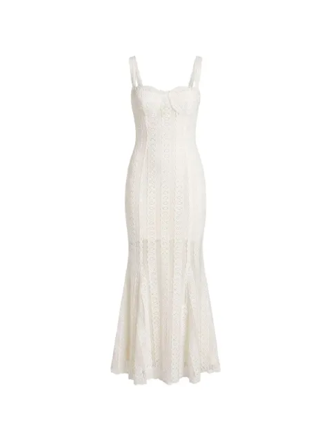 Charo Ruiz Ibiza Elinor lace-panelled dress White 269613WHITE