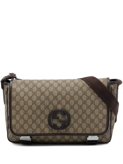 Gucci Pre-Owned 2016-2026 GG Supreme Interlocking G crossbody bag Neutrals P1GEDY46HDNO6AWK