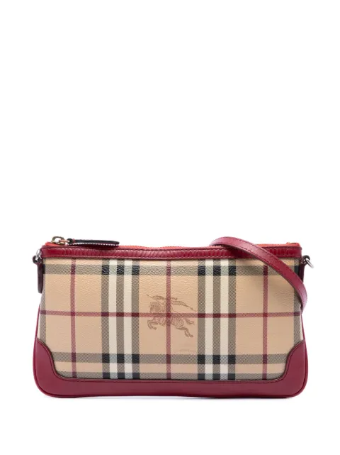 Burberry Pre-Owned 2000-2017 Haymarket Check Coated Canvas Peyton crossbody bag Red V73E6VK6WQMKQIAF