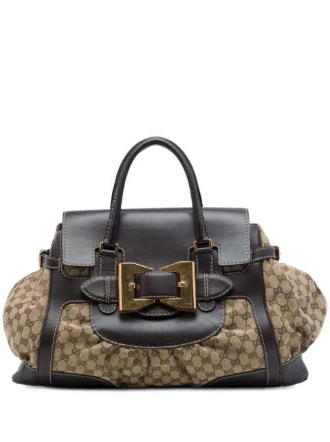 Gucci Pre-Owned 2016-2026 GG Canvas and Leather Dialux Queen tote bag Neutrals UBXHISTLDHBPCAAT