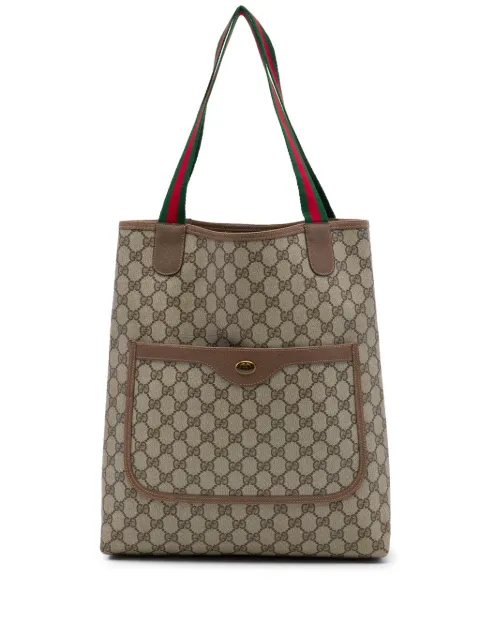 Gucci Pre-Owned 20th Century GG Supreme Web tote bag Neutrals Q4A7KBTGW078V3H2