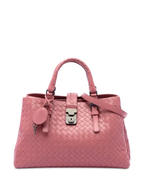 Bottega Veneta Pre-Owned 2012-2026 Small Nappa Intrecciato Roma satchel Pink RPYHKUGOS2LGCBSC