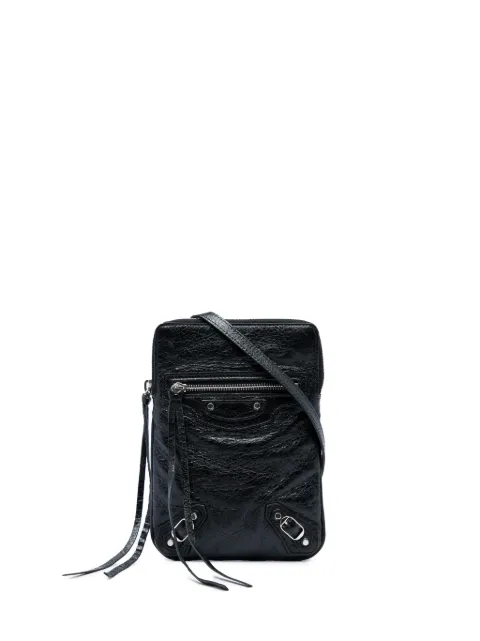 Balenciaga Pre-Owned 2016 Lambskin Motocross Classic Phone Holder Bag crossbody bag Black K9JC3CZUQDJ1PM3L