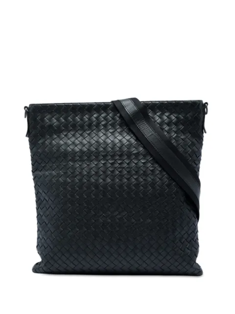 Bottega Veneta Pre-Owned 2012-2026 Intrecciato Nappa Flat Messenger Bag crossbody bag Black 170DE11TDKV15KYC