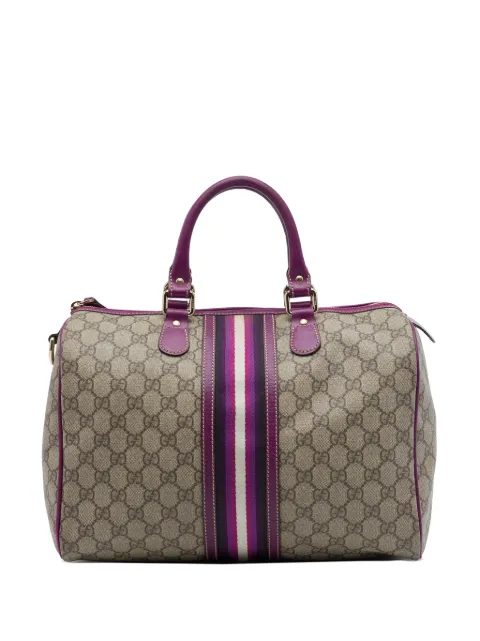 Gucci Pre-Owned 2016-2026 Medium GG Supreme Joy Web boston bag Neutrals 0NCVPKLQMEMPY3MQ