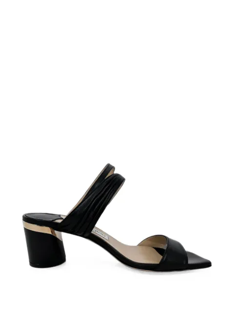 Jimmy Choo Pre-Owned Jago leather sandals Black RFCPUGBSH787158W