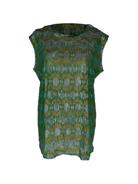 Lanvin Pre-Owned 2021 Jacquard shimmery blouse Green RFCPUGBCL777840M