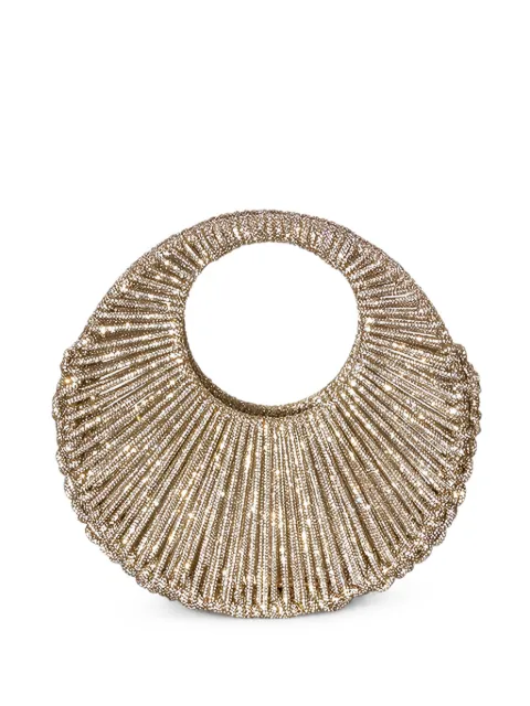 Hibourama Jaya crystal-embellished woven tote bag Gold 26HIBJAYA
