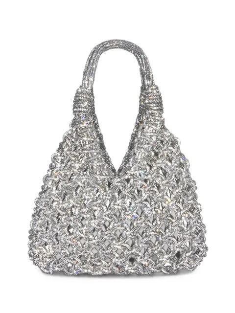 Hibourama Vannifique crystal-embellished tote bag Silver 26HIBVANNIFIQUE