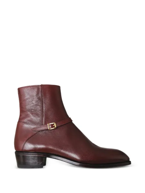 Lidfort buckle-strap zip-fastening boots Red 790
