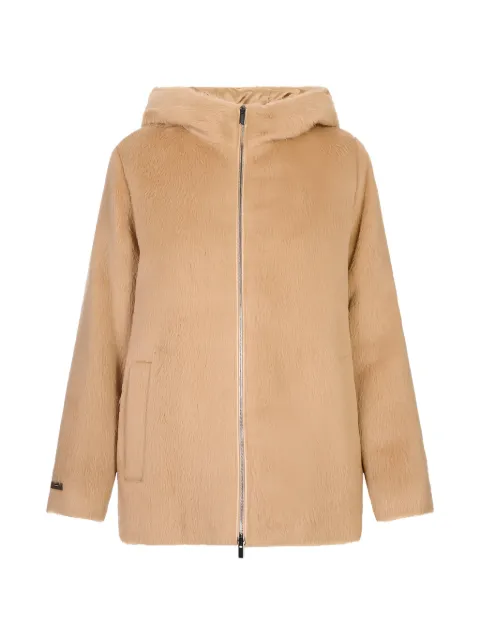 Peserico faux-fur hooded jacket Neutrals S2111108434