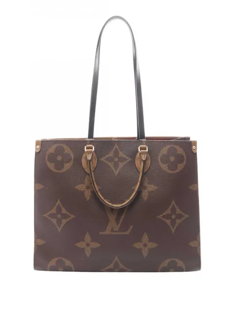 Louis Vuitton Pre-Owned 2021-2026 Monogram Reverse Giant OnTheGo GM satchel Brown 75MJF9ELJRNSQ0KM