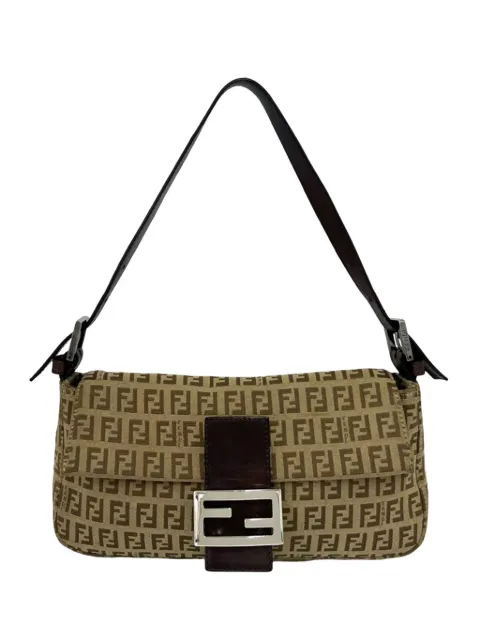 Fendi Pre-Owned 2000-2010 Zucchino Canvas Baguette shoulder bag Brown JMT4RTIFTM2C30EH