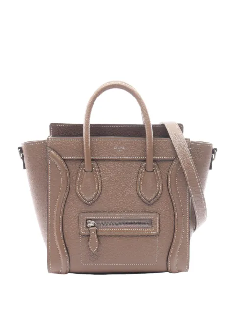 Celine Pre-Owned 2010-2026 Nano Leather Luggage Tote satchel Brown 3XPO8Z1RE81KAJN5