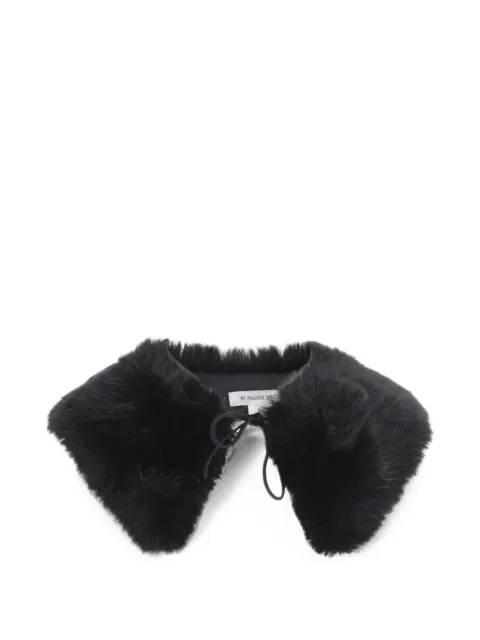 By Malene Birger Cowie faux-fur tie-fastening scarf Black 102359