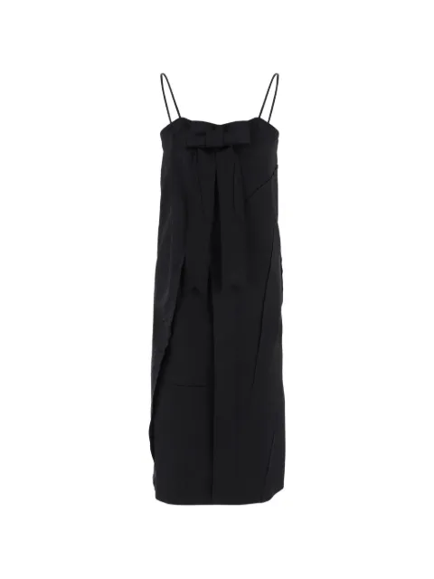 ALAINPAUL bow-detail spaghetti-strap midi dress Black APTADR06031