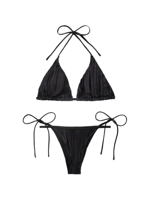ELEGANCIA Coco pleated triangle bikini Black 3X9001002700BLK