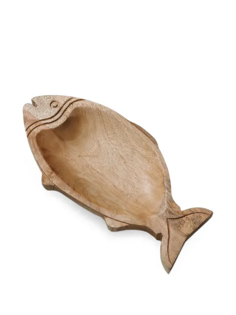 CU I SEEYOU fish-shaped wooden tray Brown CU39143