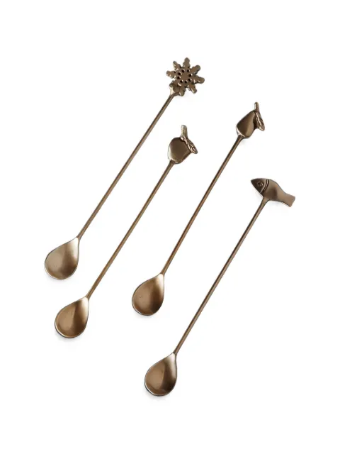 CU I SEEYOU figurative-detail spoons (set of 4) Metallic CU89014