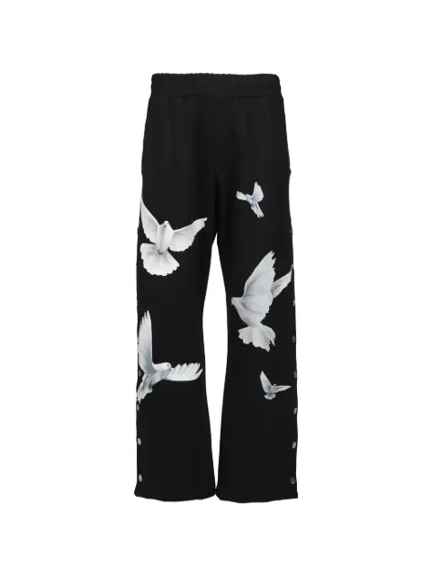3.PARADIS Freedom Doves track pants Black P333COMWOVEN