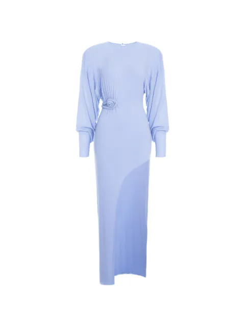 MANURÍ Gina rose-detail maxi dress Blue MRFW26CHVI9DR09