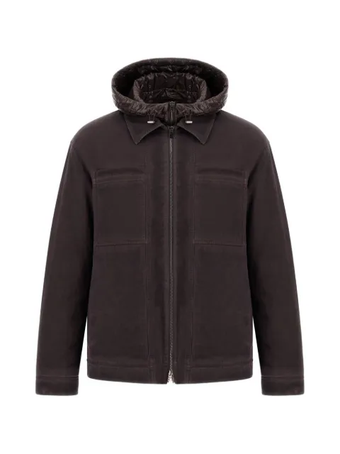 Herno Nylon Ultralight hooded jacket Brown GI000689U13342