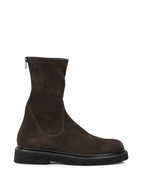 GUGLIELMO ROTTA suede rear-zip ankle boots Brown KRYSALINCAMOSCIOEBONY