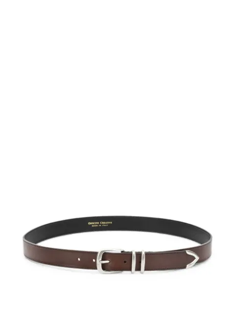 Officine Creative buckle-fastening leather belt Brown OCSTRIP074AEROSPALLANAPPACASTAGNO