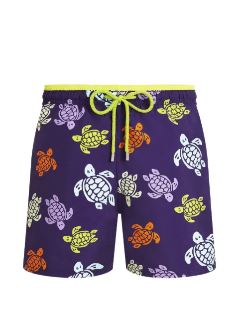 Vilebrequin turtle-print drawstring swim shorts Purple MOKEB136