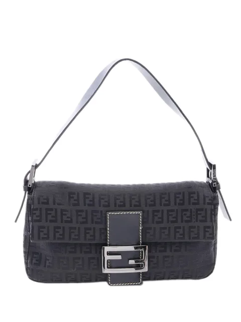Fendi Pre-Owned 2000-2010 Zucchino Canvas Baguette shoulder bag Black JGJ3LL1WX5CCS7FM