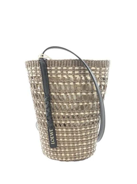 Loewe Pre-Owned 2010-2026 Raffia Blade Pocket Bag bucket bag Brown HP89QL0JSCTCR8Q6