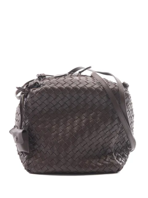 Bottega Veneta Pre-Owned 2012-2026 Nappa Intrecciato Cube crossbody bag Brown 9KWNWRA7YEZQ73AJ