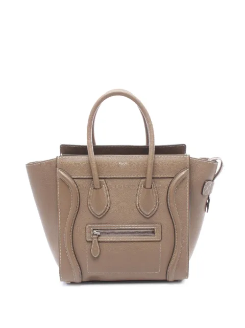 Celine Pre-Owned 2010-2026 Micro Leather Luggage tote bag Brown NC7Z4QLK9YMZLMJ1