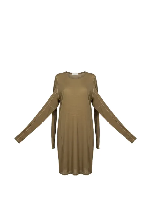 Uma Wang Debi long-sleeve mini dress Green UP5036